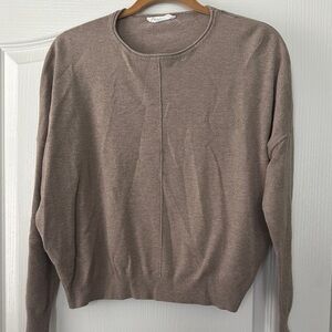 TALULAH Taupe Long Sleeve Sweater